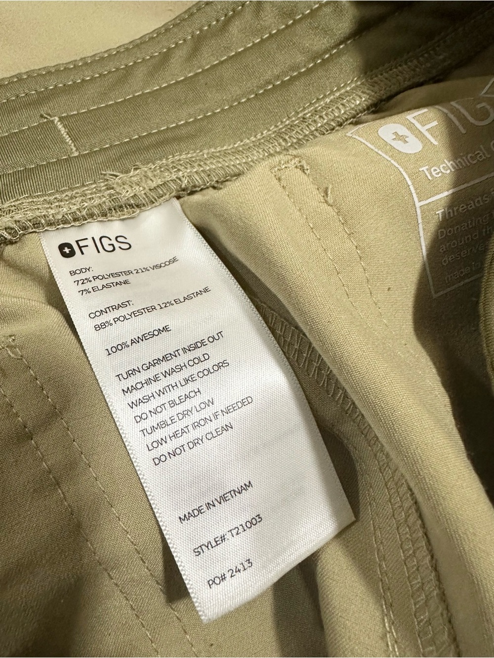 Figs Scrub Set - Sandstone - Picture 7 of 7